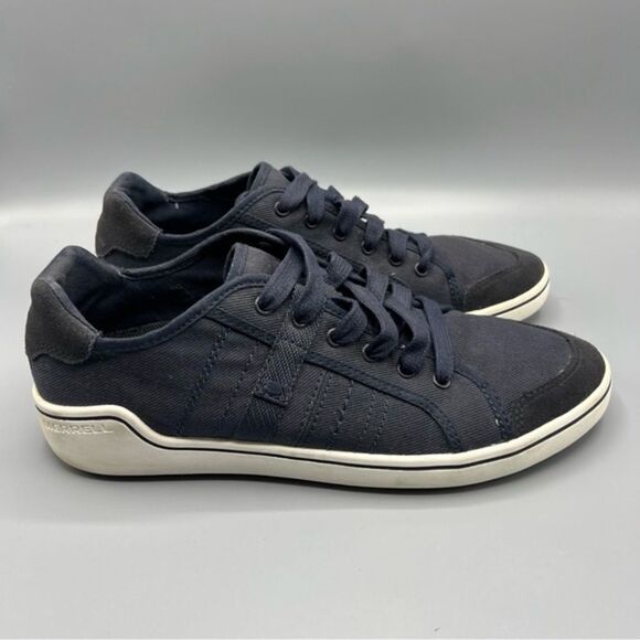 Merrell Women’s Primer Canvas Lace Up Sneakers Navy - Picture 1 of 7
